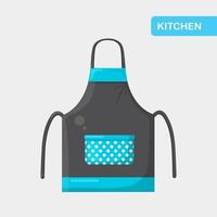 Colorful kitchen apron. Protective garment. Cooking dress for housewife or chef of restaurant. Vector design