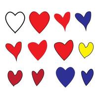 heart symbol vector icon set. Design elements for Valentine's day.