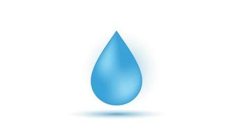 Ilustraciones de vectores de gota de agua de diseño de icono realista 3d