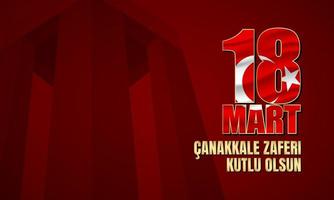 Canakkale Victory Day Background Design. Vector Illustration.