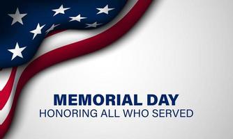 Memorial Day Background Design. Vector Illustration.