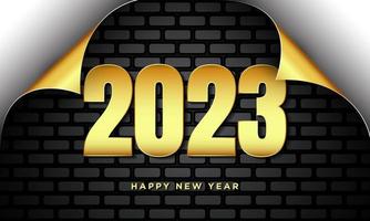 2023 Happy New Year Background Design. Vector Illustration.