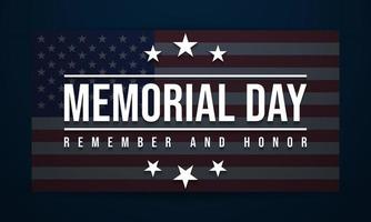 Memorial Day Background Design. Vector Illustration.