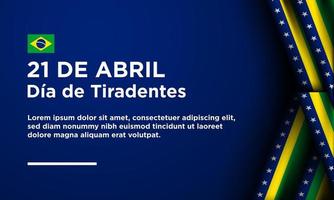 Tiradentes Day Background Design vector