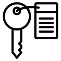 simple key icon vector