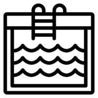 icono de piscina simple vector