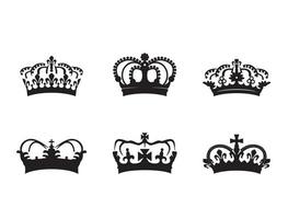 HERALDIC CROWN COLLECTION. Big set of icons. Vector graphic.