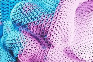 3D render, Abstract matter geometric two colour pattern background photo