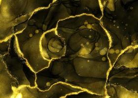 elegant gold and black alcohol ink painting for wallpaper photo