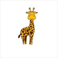 Print giraffe character design for your mascot, t-shirt and identity vector