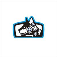 Print robot dog character design for your mascot, t-shirt and identity