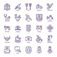 paquete de iconos de hospital para el diseño de su sitio web, logotipo, aplicación, ui. diseño de gradiente de línea básica de icono de hospital. ilustración de gráficos vectoriales y trazo editable. vector