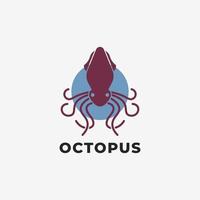 Octopus animal logo vector design simple minimalist, octopus logo design template