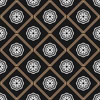 Decorative monochrome ceramic tile pattern vector