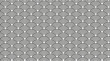 fondo de patrón japonés de estilo de onda vector