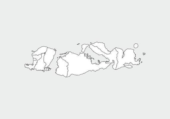 simple administrative,political and road map vector map of indonesian island java