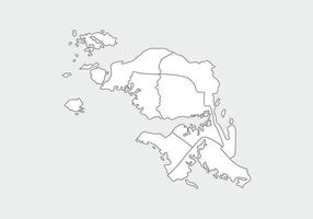 simple mapa administrativo, político y de carreteras mapa vectorial de la isla indonesia de java vector