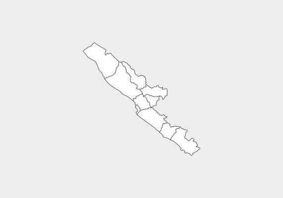 simple administrative,political and road map vector map of indonesian island java