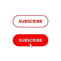 Click Subscribe Button Icon in Flat Style vector