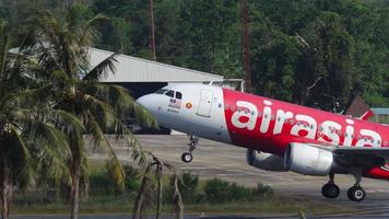 Airplane taking off, side view video