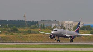 Passenger civil airplane arrived video