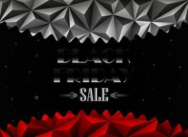 Black Friday sale polygonal background vector