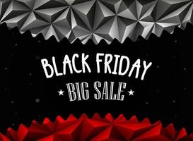 Vector illustration of Black Friday sale polygonal background