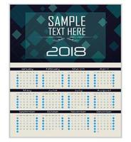 Calendar for 2018 Template flyer design vector