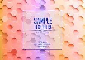 Vector illustration of Abstract hexagonal background- sample text here