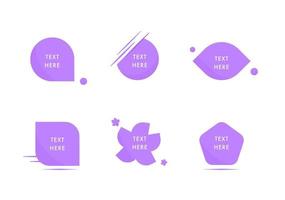 set of violet shade banner vector on white background