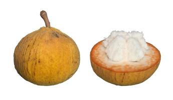 Fresh Santol fruit isolated on white background, clipping path photo