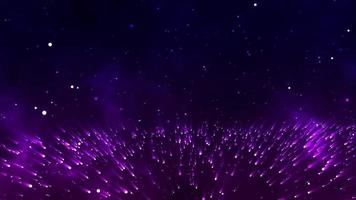 Abstract particle background animation on the dark sky video