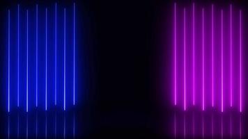 Neon stream screen abstract animation background blue and purple color video