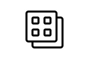 Biscuit Icon Cookie Line Style Free vector