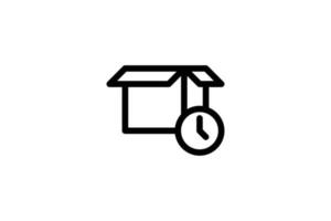 Delivery Time Icon Logistic Line Style Free vector