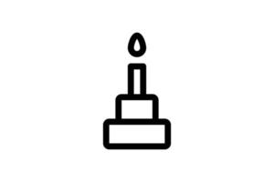 Cake Icon Bakery Line Style Free vector