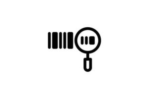 Barcode Scan Search Icon Logistic Line Style Free vector