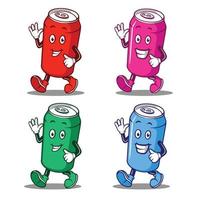 Softdrink mascot character illustraion vector