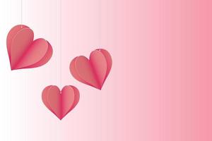 paper heart of happy valentines day vector