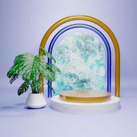 3d rendering abstract platform podium product presentation photo