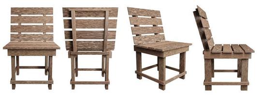 wooden chair 3d photo