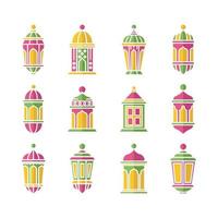 ramadan linterna icono colorido vector