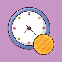 ilustración de vector de tiempo en un fondo. símbolos de calidad premium. iconos vectoriales para concepto y diseño gráfico.