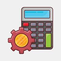 calculator  vector illustration on a background.Premium quality symbols. vector icons for concept and graphic design.