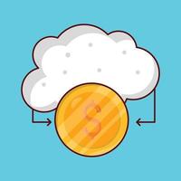 cloud  vector illustration on a background.Premium quality symbols. vector icons for concept and graphic design.