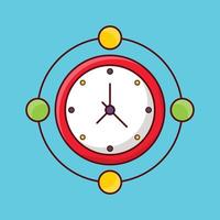 ilustración de vector de tiempo en un fondo. símbolos de calidad premium. iconos vectoriales para concepto y diseño gráfico.