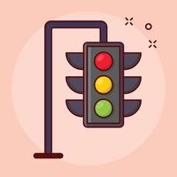 traffic lights  vector illustration on a background.Premium quality symbols. vector icons for concept and graphic design.