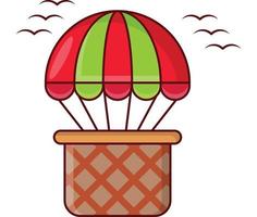 parachute  vector illustration on a background.Premium quality symbols. vector icons for concept and graphic design.