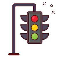 traffic lights   vector illustration on a background.Premium quality symbols. vector icons for concept and graphic design.