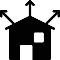 ilustración de vector de casa en un fondo. símbolos de calidad premium. iconos vectoriales para concepto y diseño gráfico.